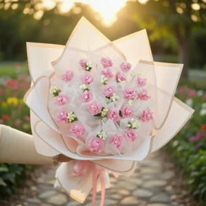 incili-pembe-gul-buketi-ozel-tasarim-kiz-isteme-cicegi